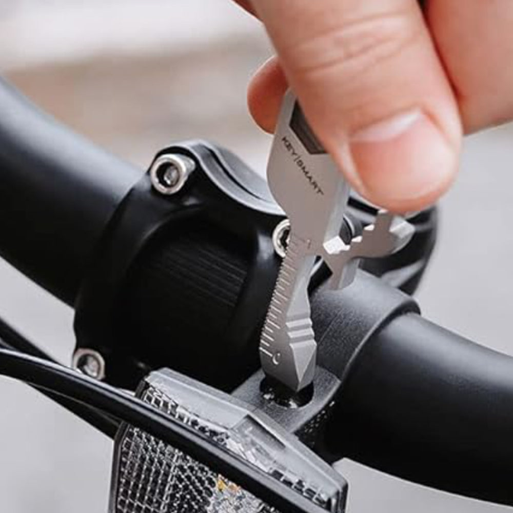 4-in-1 Multifunction Key Shaped Multitool  Pocket Multi-Tool Silver