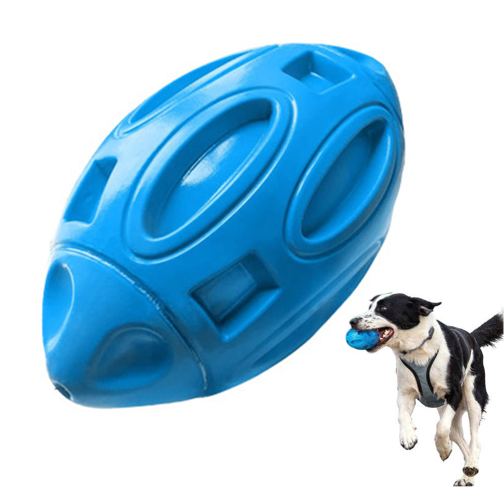 Puppy Chew Ball With Squeaker Dog Chew Toys Squeaky Dog Toys For Aggressive Chewers Blue