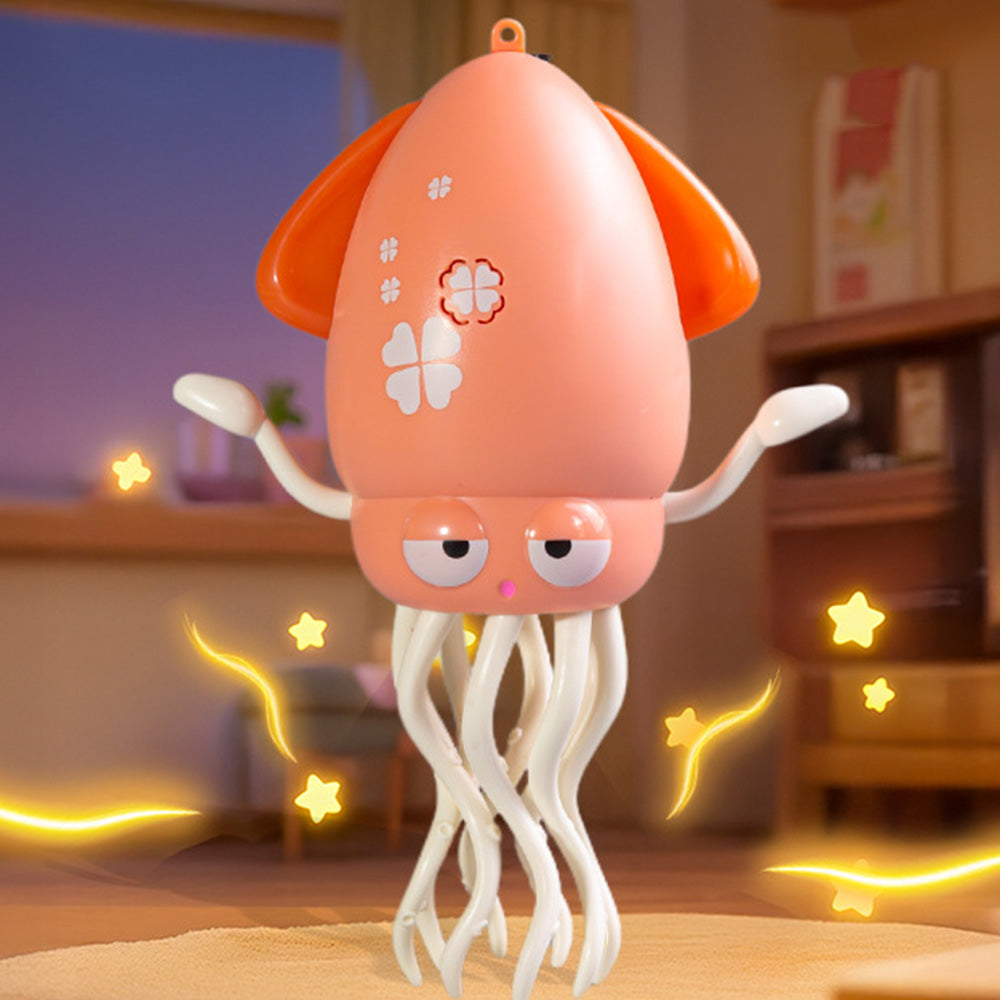 Dancing Electric Octopus Toy �Crawling Musical Squid for Tummy Time Pink