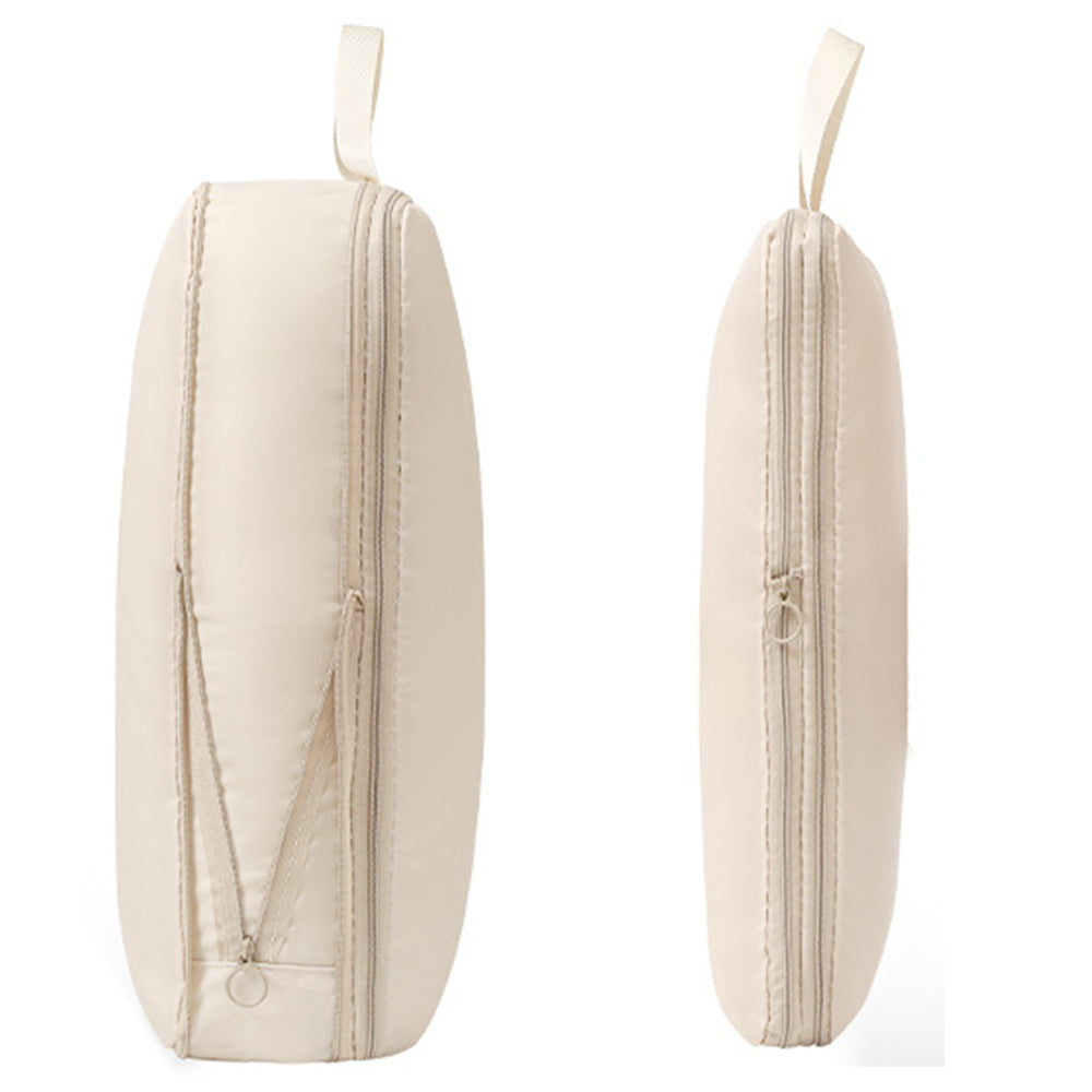 4Pcs Set Travel Compression Packing Cubes for Carry On Suitcases Travel Accessories Beige