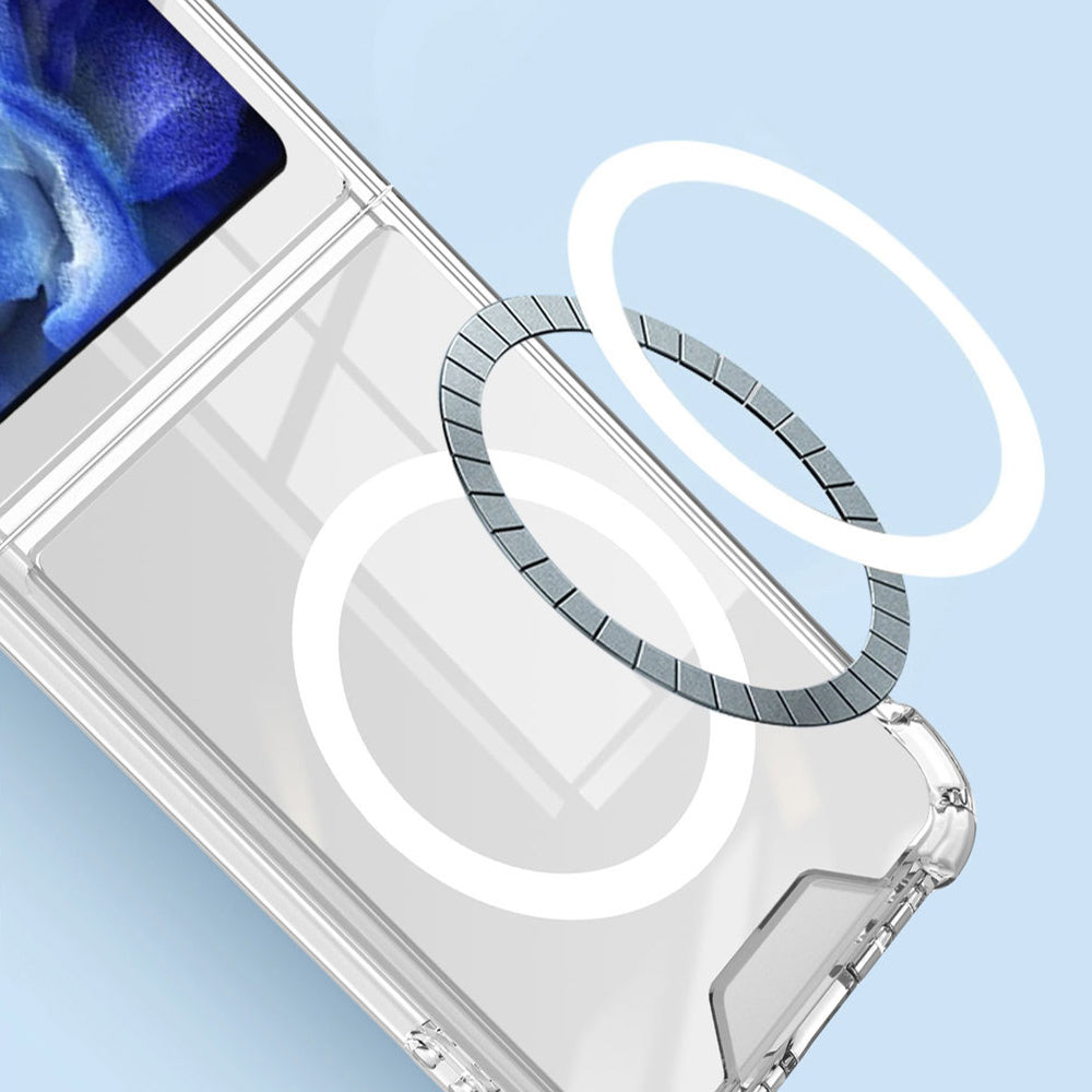 For Samsung Z Flip Clear Slim Shockproof Cover Transparent Protective Case