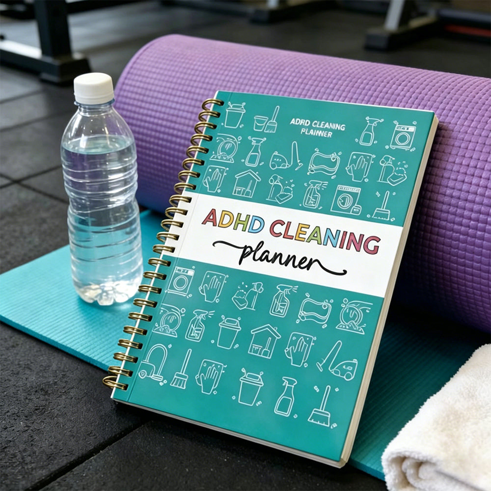 ADHD Cleaning Planner Undated Daily Weekly Monthly Checklist for Adults-Green