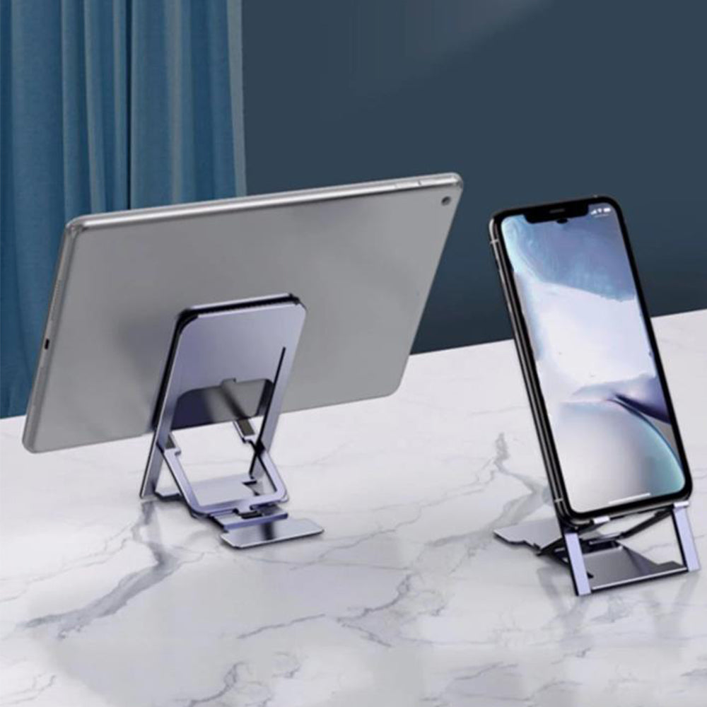 Adjustable Alloy Mobile Phone Mount Folding Stand for Smart Phone Tablet