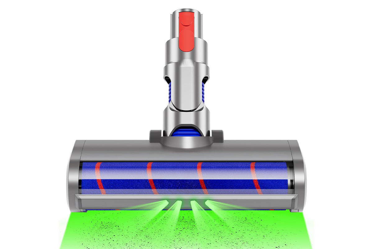 Vacuum Soft Roller Brush Head for Dyson V7 V15 Hardwood Floor Cleaner with LED Light