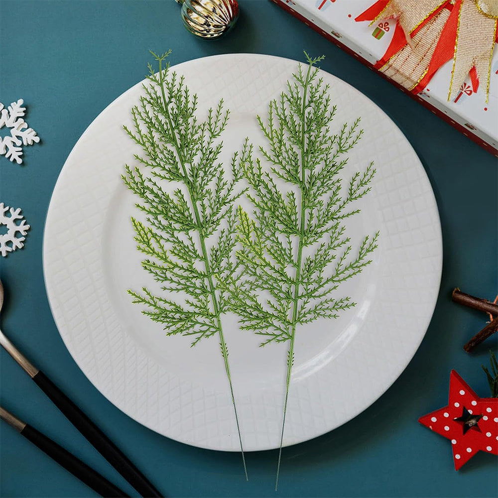 50Pcs Set Artificial Pine Sprigs Faux Greenery Pine Picks Christmas Holiday Decor