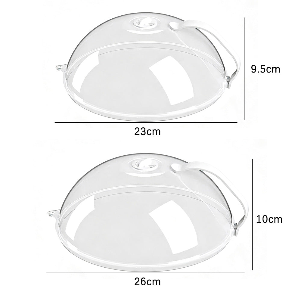 Microwave Splatter Cover with Handle for Food Plate Bowl - L