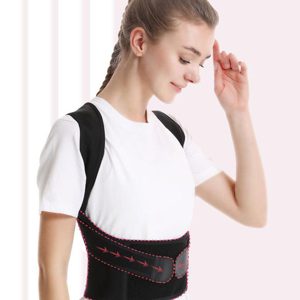 Adjustable Posture Corrector Low Back Support Shoulder Brace Belt for Women Men