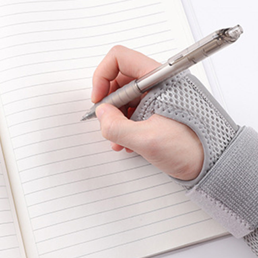 Pair of Adjustable Tunnel Wrist Brace Night Support Hand Brace with Splints Gray