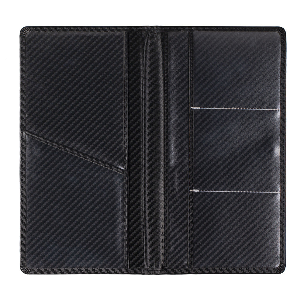 Car Registration and Insurance Card Holder Vehicle License Document Organizer Carbon Fiber Black