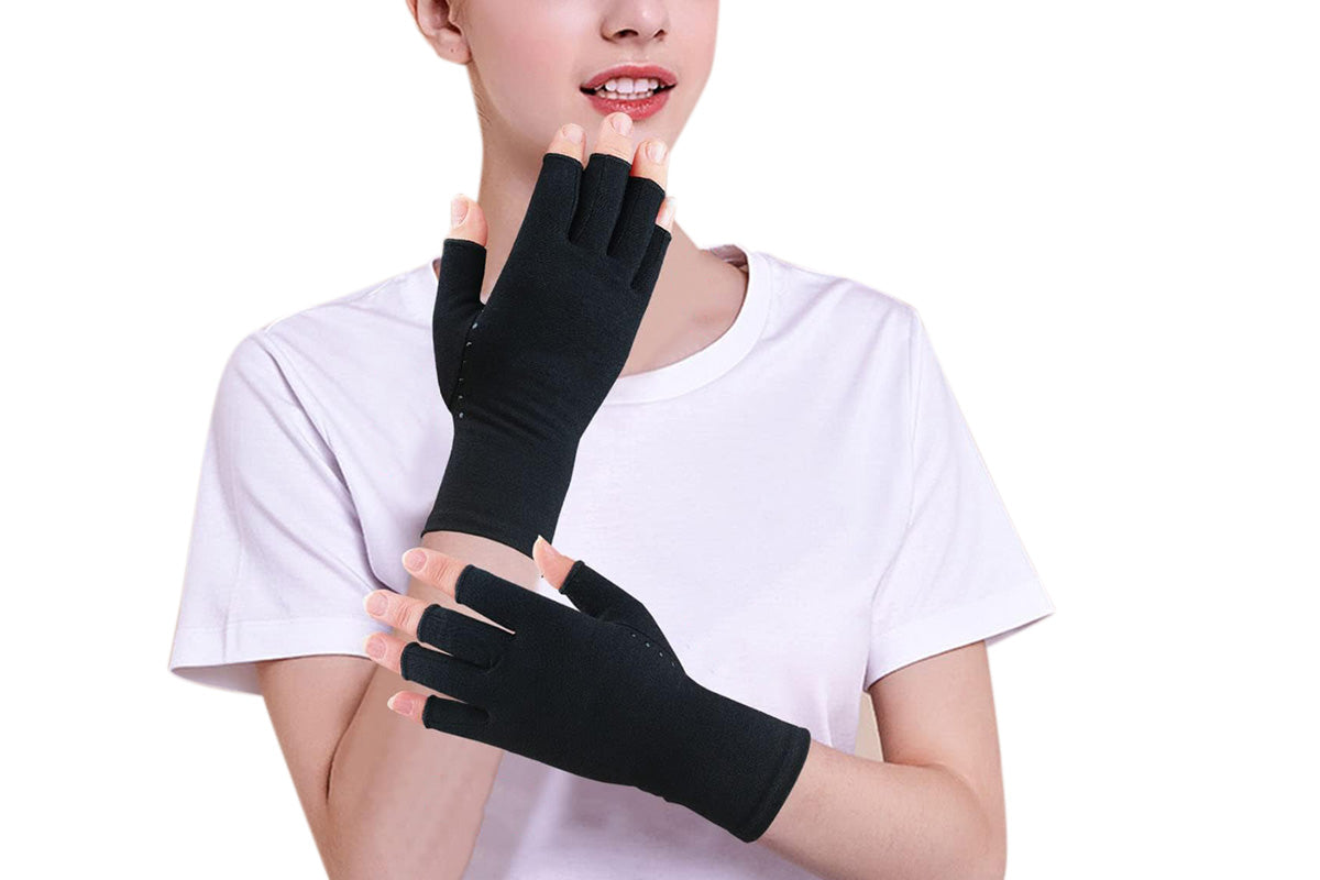 Women Arthritis Compression Gloves Anti-Slip for Hand Pain and Osteoarthritis -Black