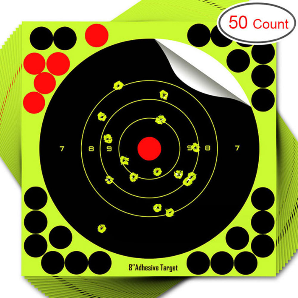 50Pcs Set Adhesive Shooting Target Papers Reactive Splatter Targets