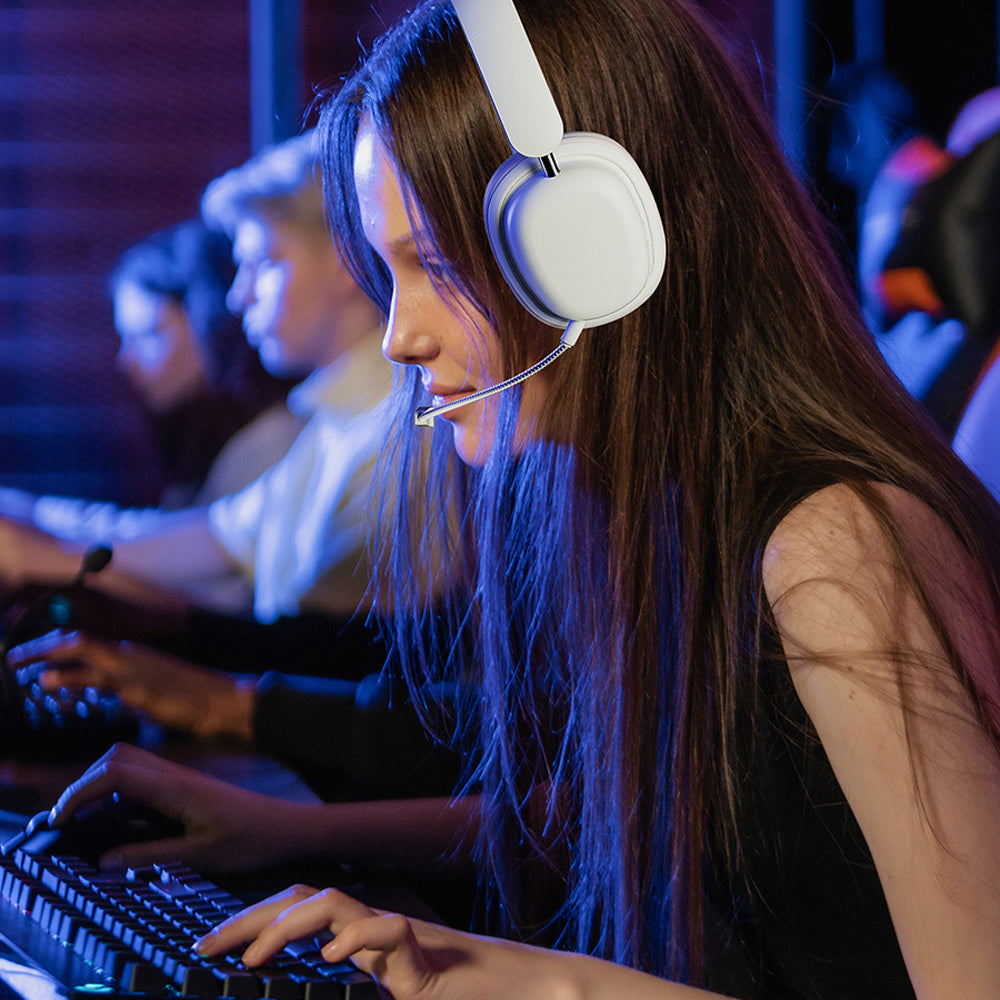 5.3 Bluetooth Wireless Headphones Head-Worn Stereo Headset White