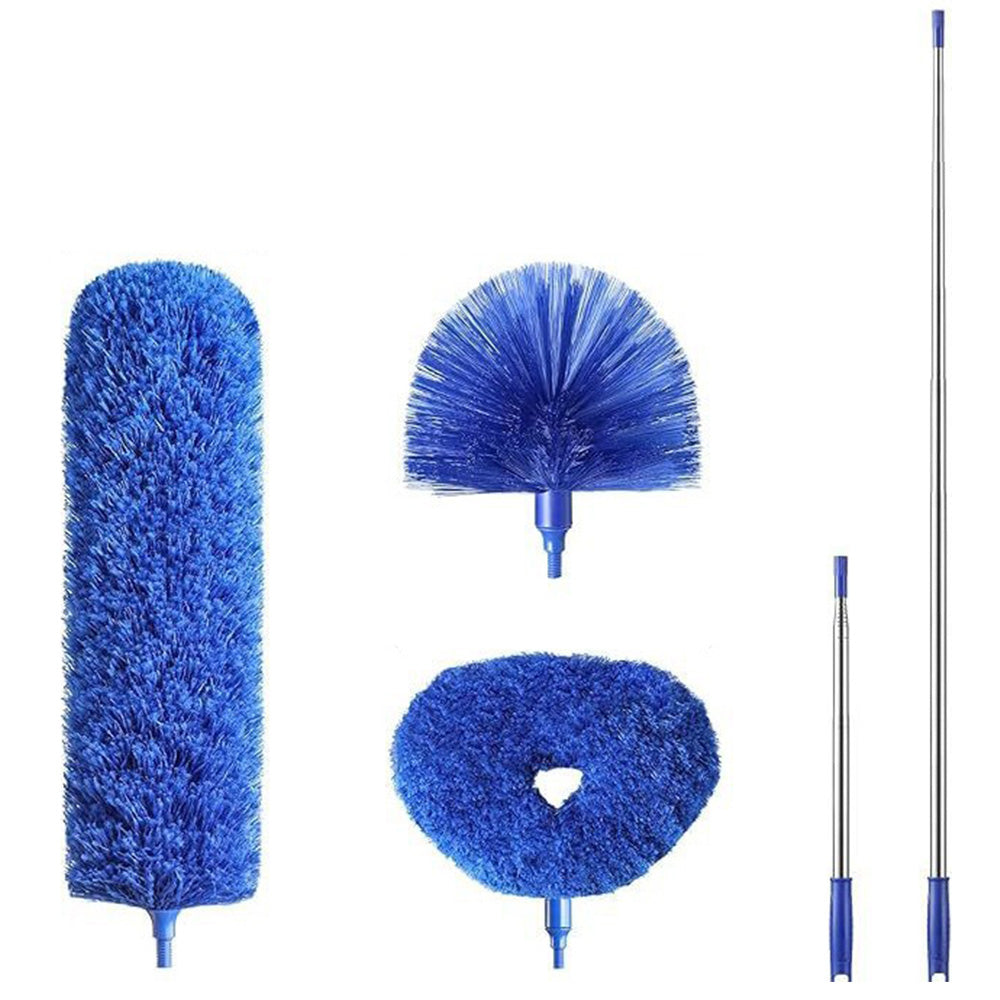 4-in-1 Cobweb Duster with Extension Pole Ceiling Fan Duster Kit for Cleaning