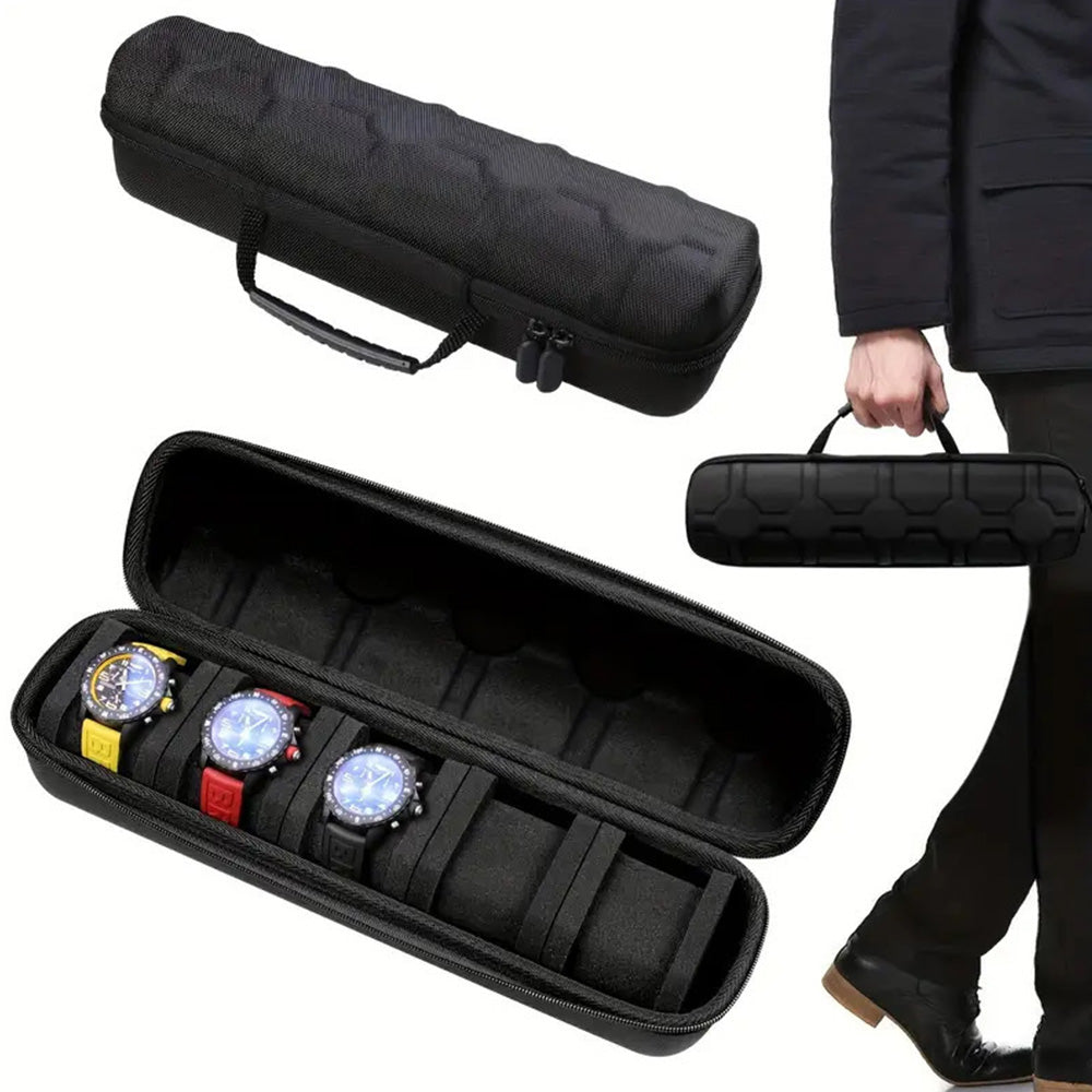 Portable Watch Storage Box Travel Organizer Watch Roll Display Case Style 2