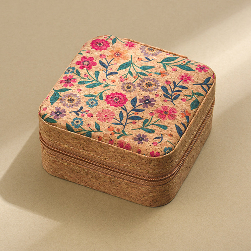 Portable Travel Jewellery Box Organizer PU Wooden Ornaments Jewelry Storage Case Style 2
