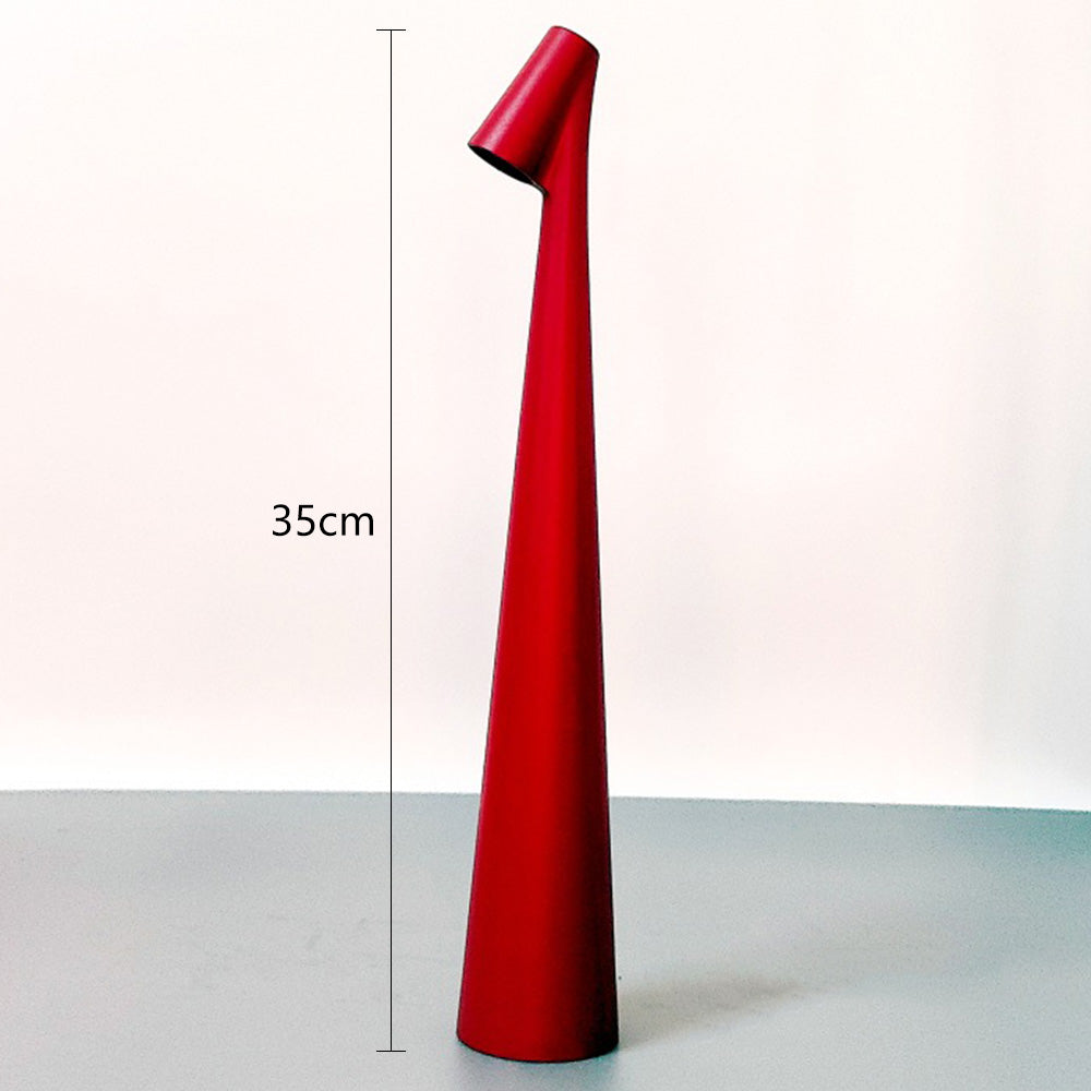 Portable Cordless LED Table Lamp Rechargeable with 3 Adjustable Brightness Levels Modes Red