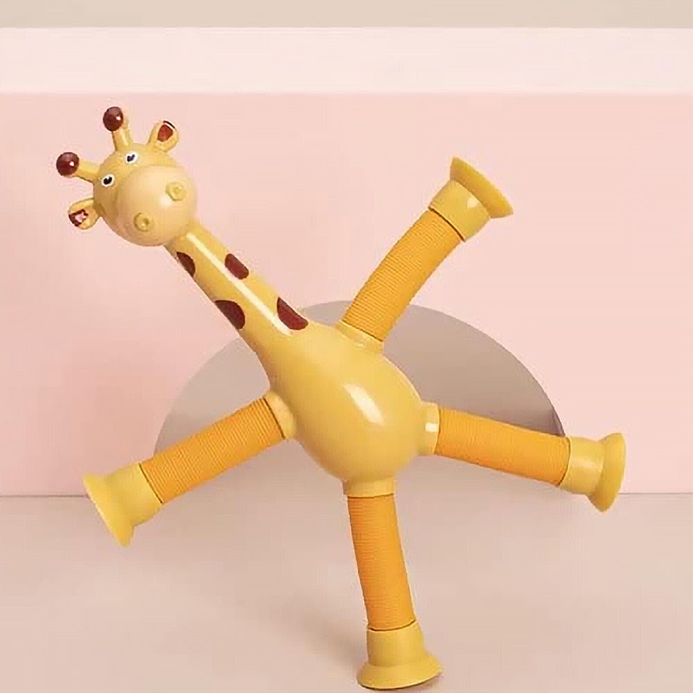 4Pcs Telescopic Suction Cup Giraffe Toy Fun Tube Toy Kid Toy