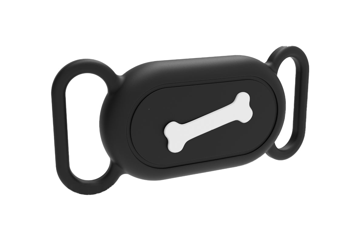 Silicone Pet Collar Holder Case for Samsung Galaxy SmartTag 2 - Bone
