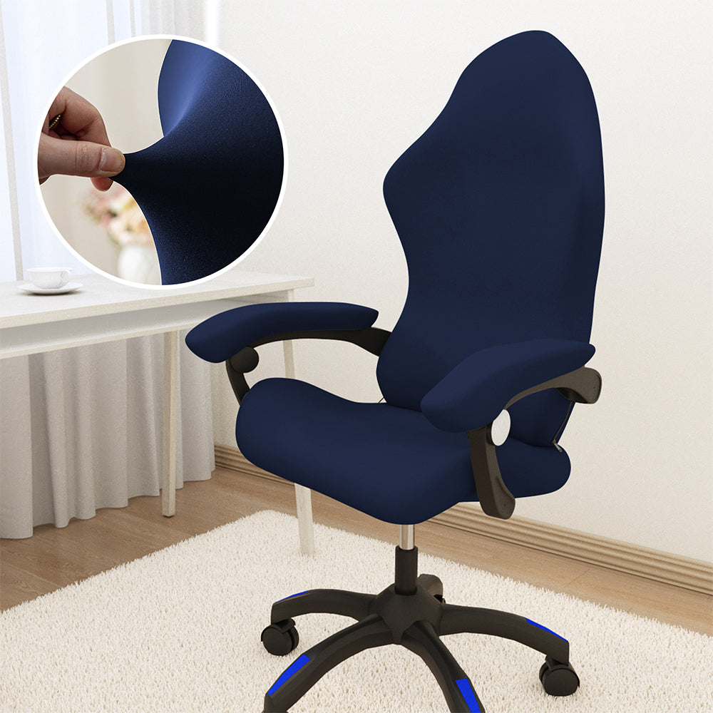 Stretchy Gaming Chair Cover Office Chair Swivel Chair Slipcover  Navy