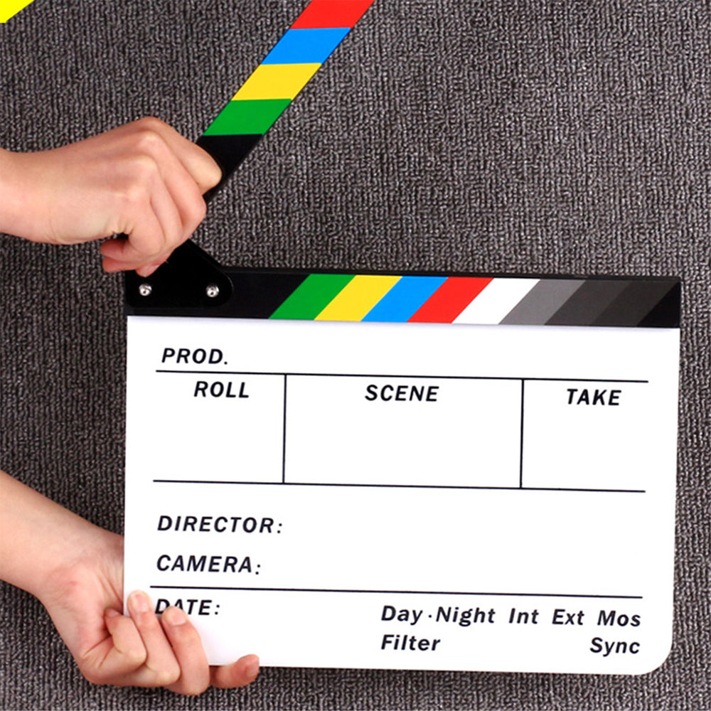 Clapperboard Clapper Board TV Movie Slate Board White