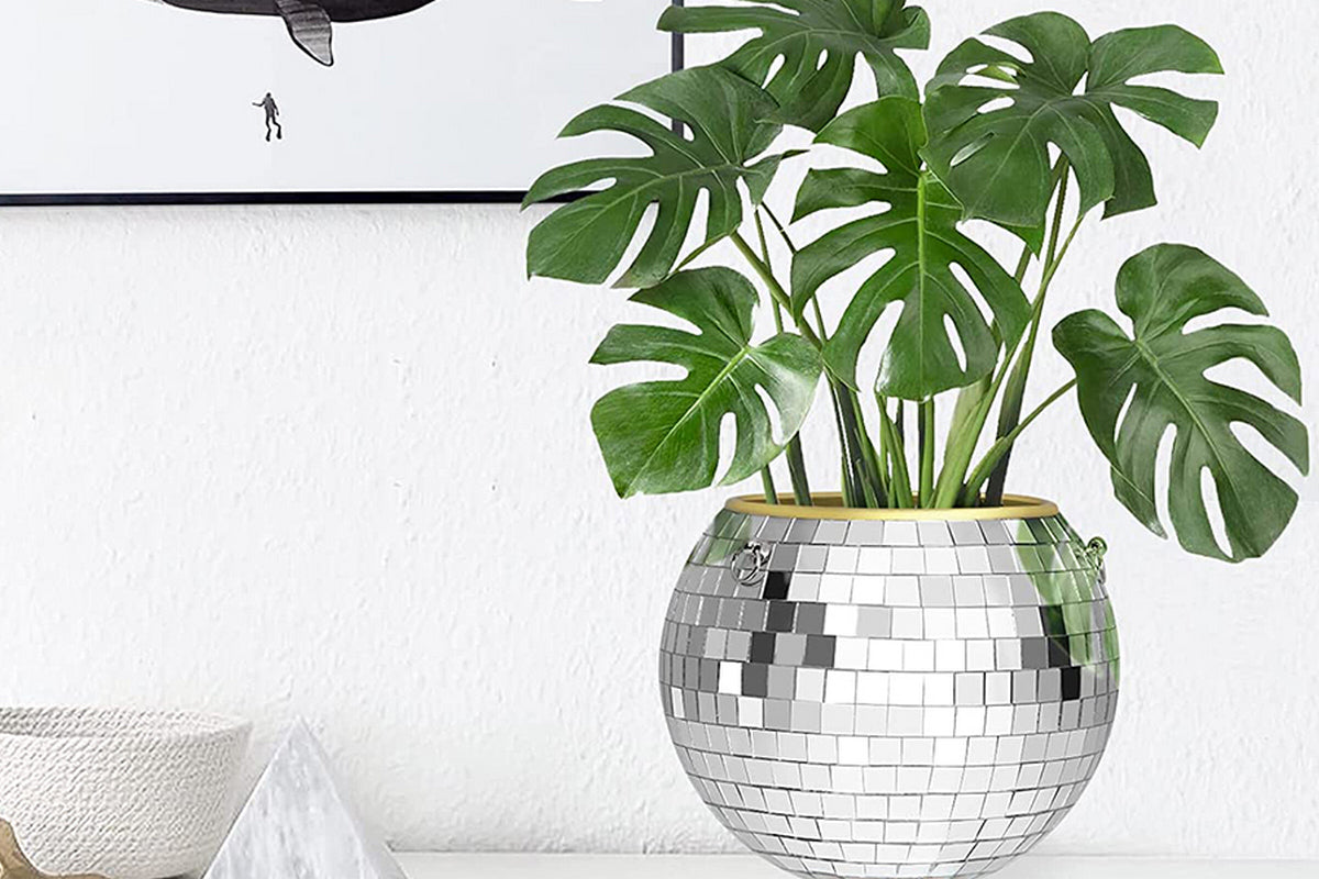 Disco Ball Hanging Planters for Indoor Outdoor Plants with Chain
