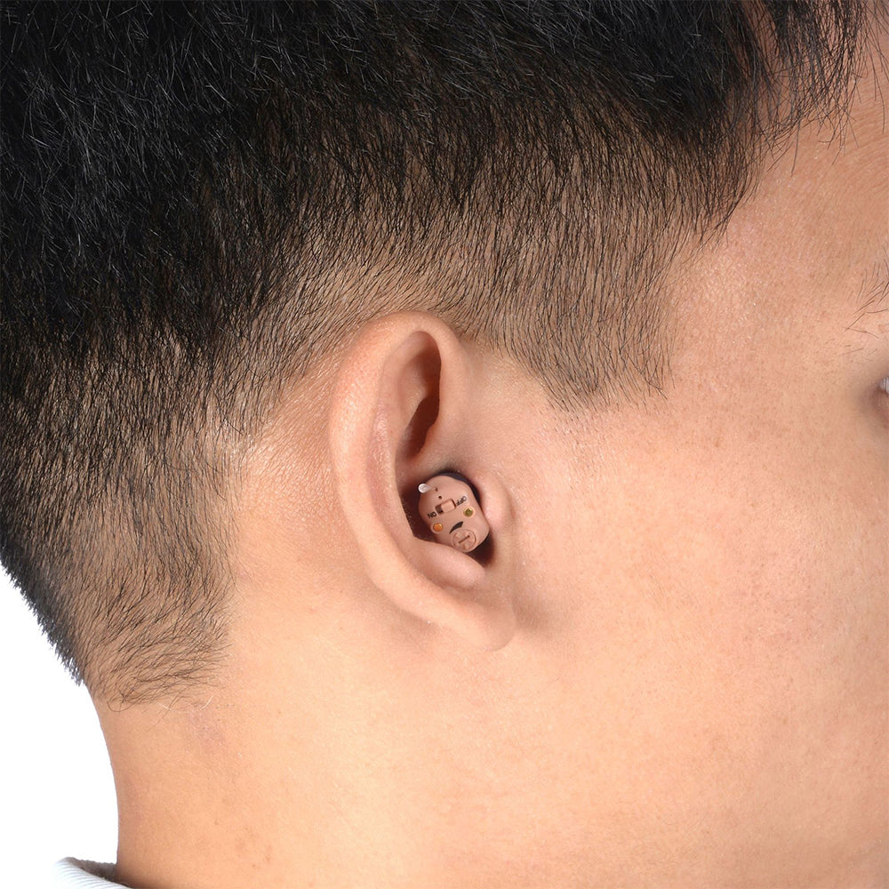 Rechargeable Hearing Aids for Seniors In Ear Hearing Amplifiers Device Beige