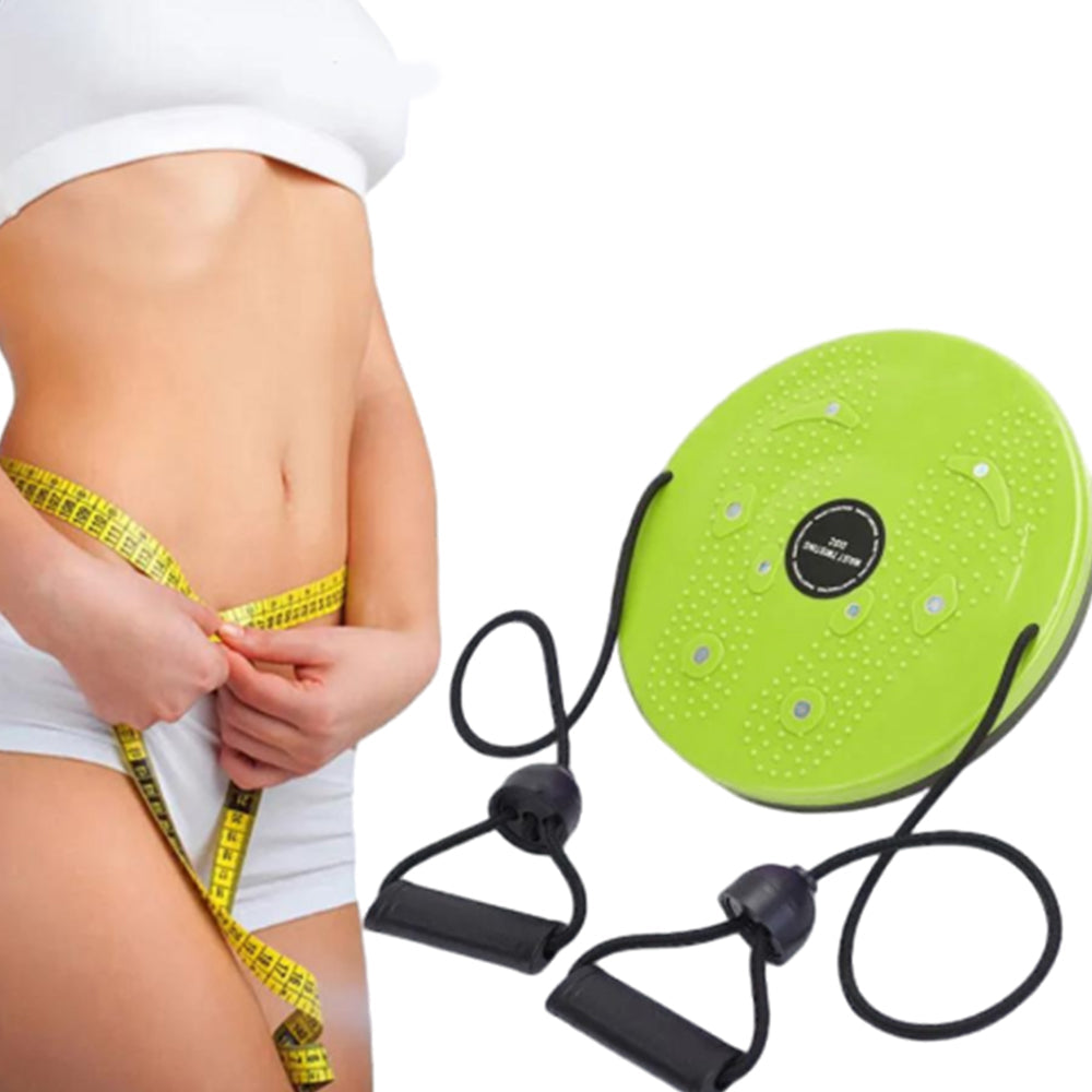 Twist Waist Disc Board with Drawstring Sports Gym Accessories Green