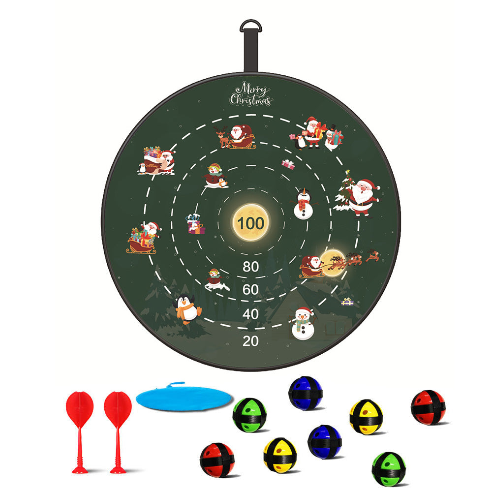 72cm Christmas Dart Board Game Set for Kids Xmas Board Game Toy with 12Pcs Sticky Balls Style 2