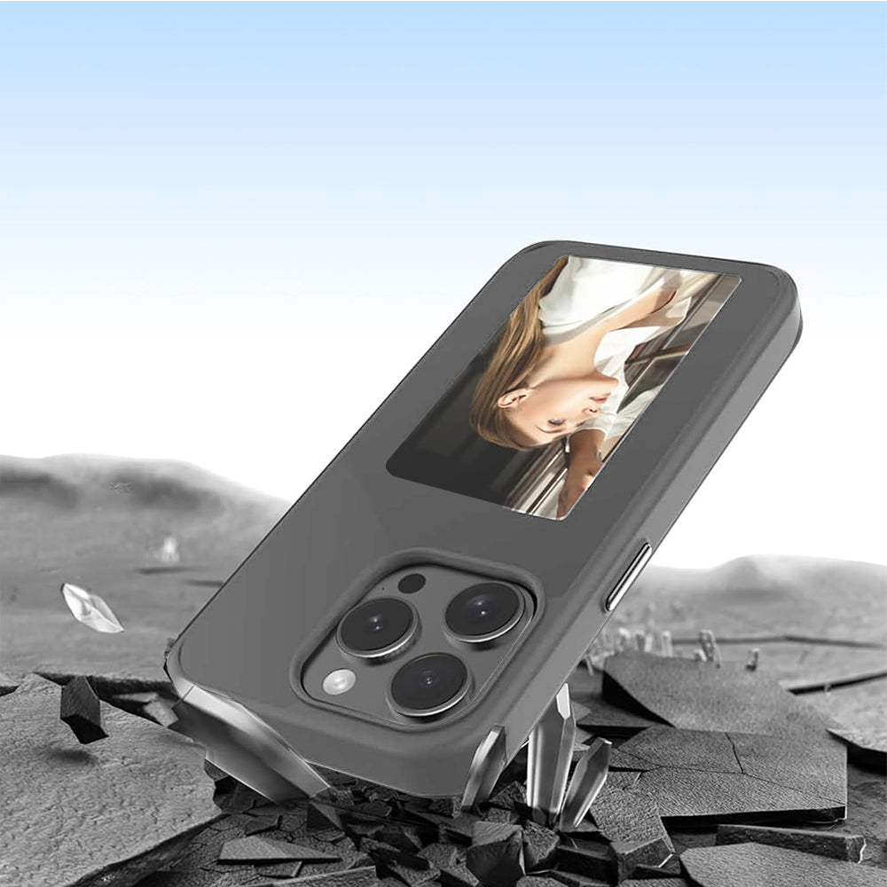 NFC E-Ink Phone Case Smart DIY Photo Rear Projection Screen Phone Case Grey