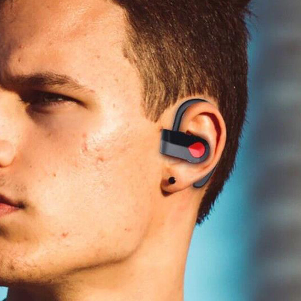 Bluetooth 5.0 Stereo Headphones with Microphone Sports Over Hook Earbuds