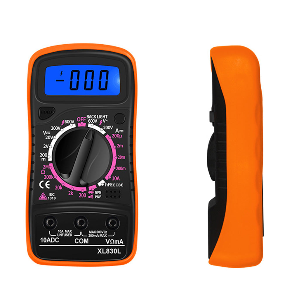 2 PCS Digital Multimeter DC AC Voltmeter Voltmeter and Ohm Volt Amp Meter with PTC protection