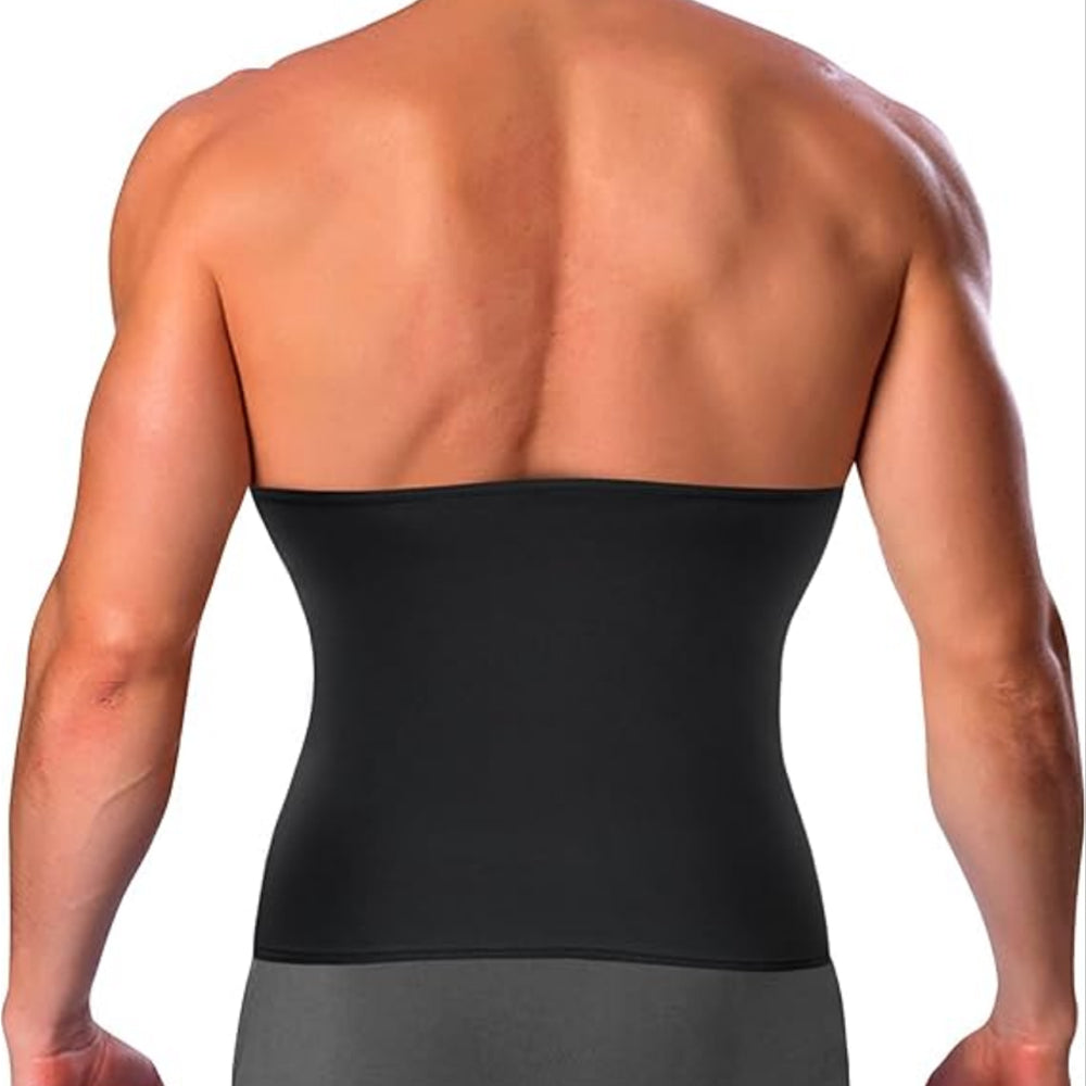 Men Waist Shaper Sweat Belt Slimming Sauna Belt Blue Coating