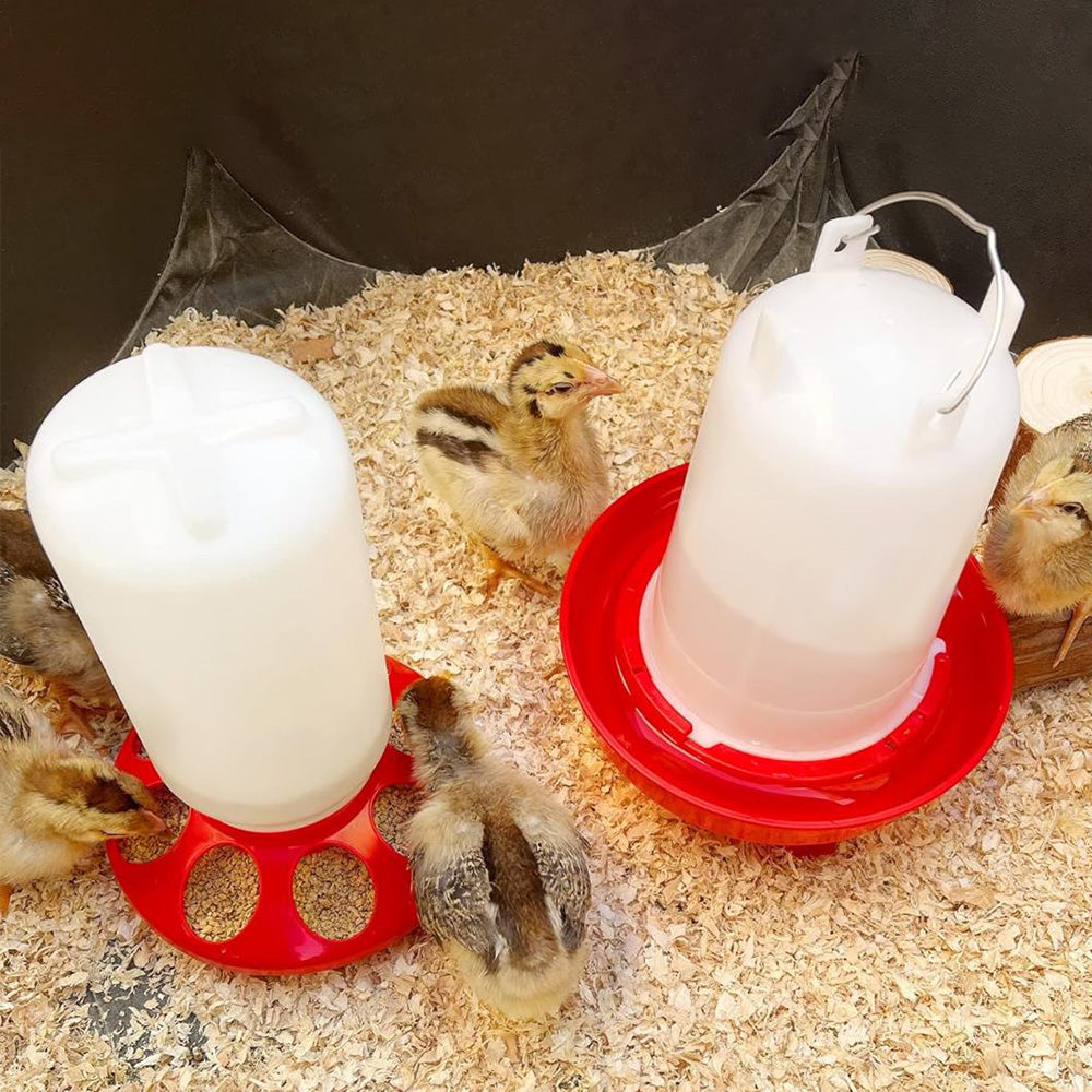 1L Chick Food Feeder and 1.5L Chicken Water Feeder Kit for Chick Aviaries