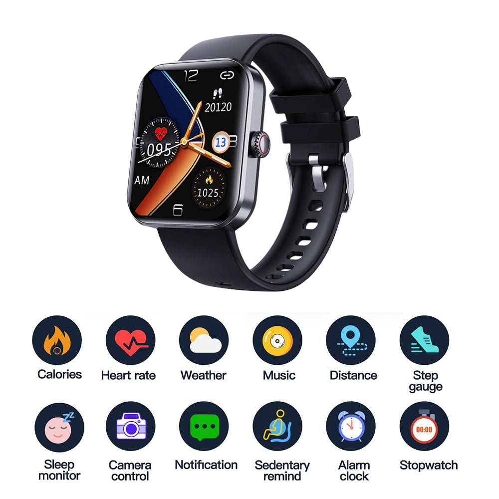 Sports Watch Bluetooth Call Smart Watch Heart Rate Monitoring Fitness Tracker Black