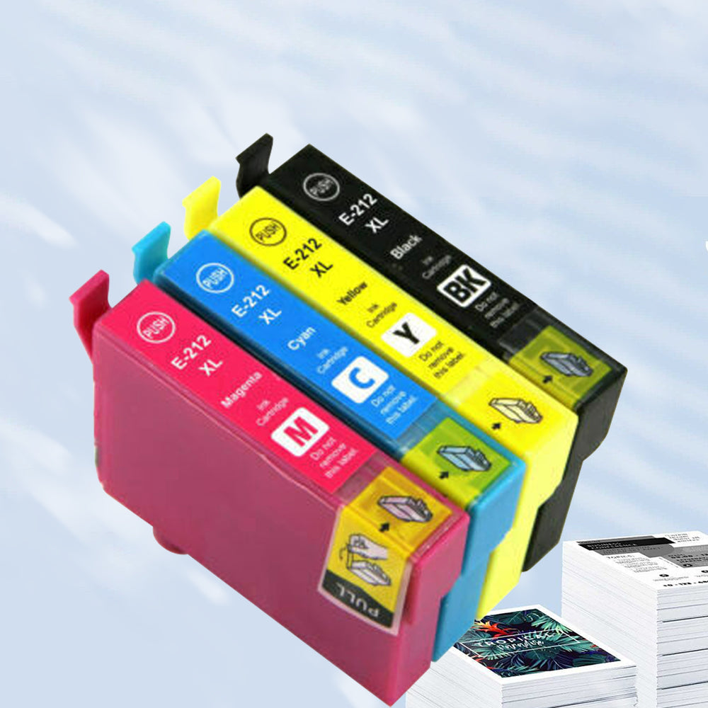 4 Colors Ink Cartridges Compatible for Epson WorkForce WF-2830 WF-2850