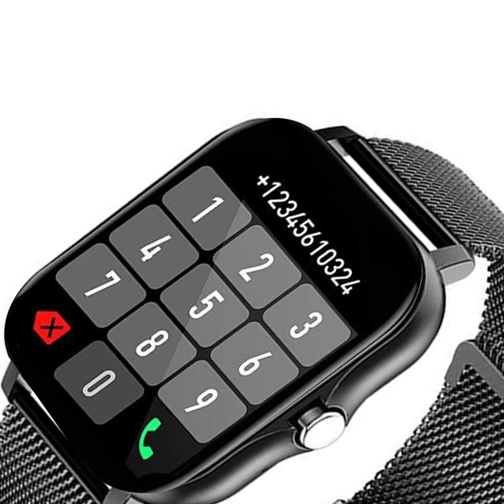 Smart Watch Bluetooth Fitness Tracker Heart Rate Monitoring Sports Watch for Women Men -Black