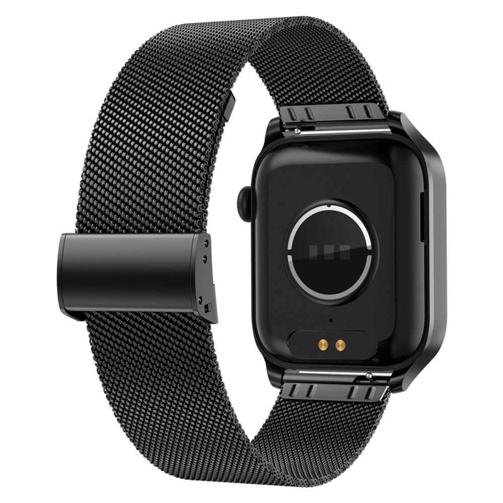Smart Watch Bluetooth Call Heart Rate Monitor Fitness Activity Tracker for Android iOS Phone Black Steel Style