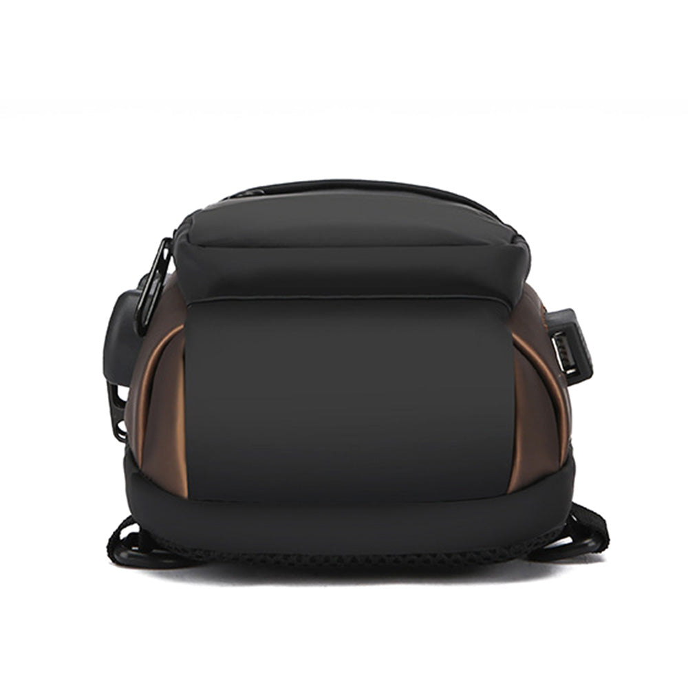 Anti-theft Crossbody Bag for Mern Password Sling Chest Pack with USB Port Grey