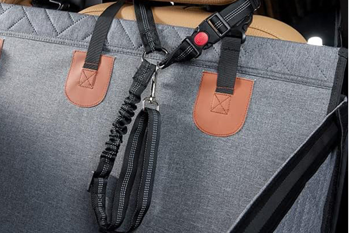 Large Dog auto seat With Hard Bottom Back Seat Extender For Dogs -Grey