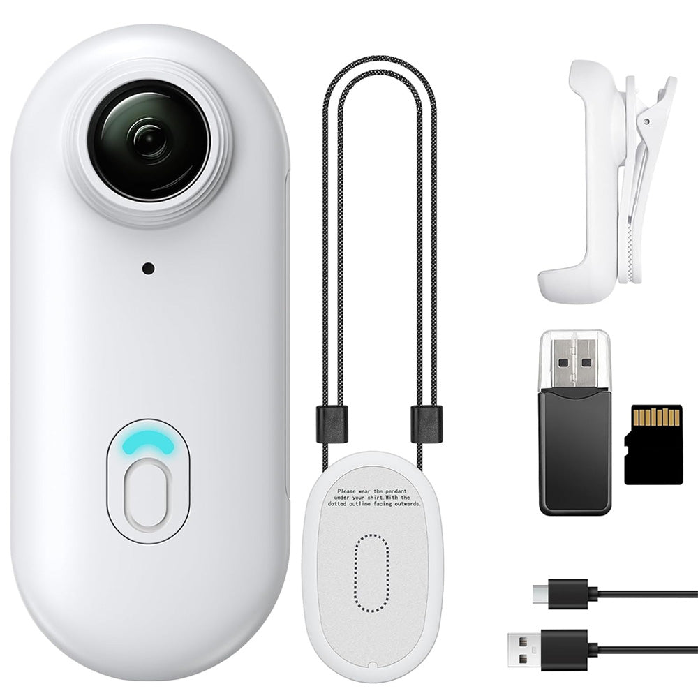 4K Mini Thumb Action Camera ââ‚?Portable Wearable Body Cam with Rotating Clip White