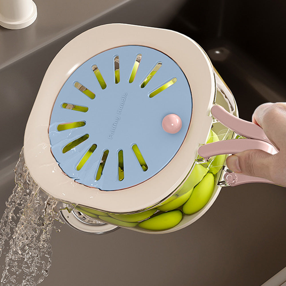 2 in 1 Collapsible Colander and Basin -Blue