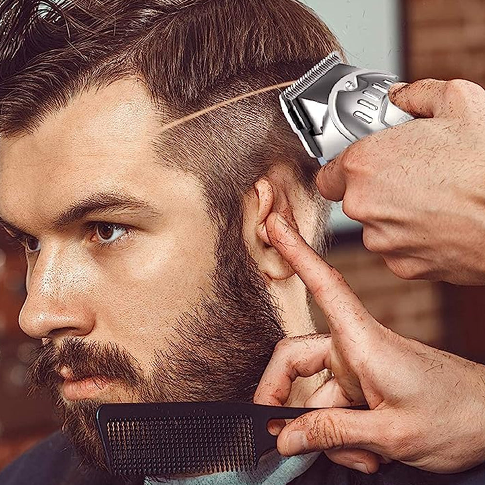 2Pcs Set Hair Clippers Cordless Barber Clippers LCD Display Hair Trimmers Set for Men
