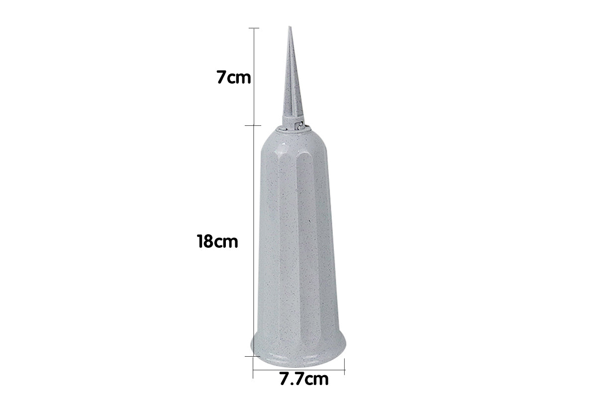 8Pcs Grave Ground Stake Vase Cemetery Memorial Vase with Spikes Resin Cones Flowers Holder-Grey