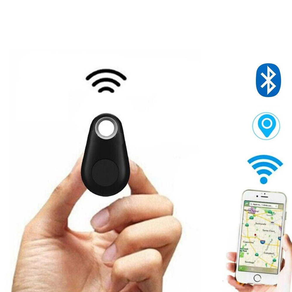Wireless Smart GPS Tracker Bluetooth Alarm Locator for Kids Pets Wallet Keys Anti Lost Black
