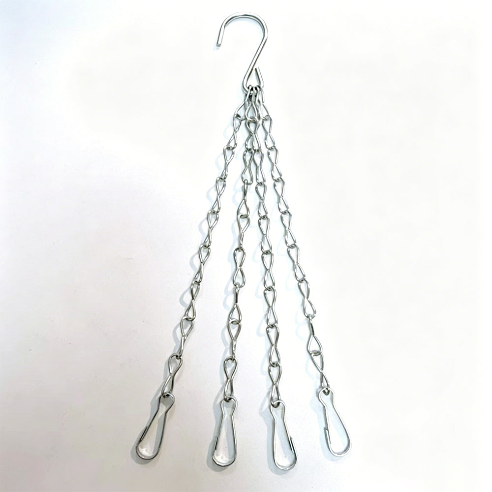 2Pcs 4 Point Hanging Basket Chain Set Basket Hangers for Planters-Round Buckle