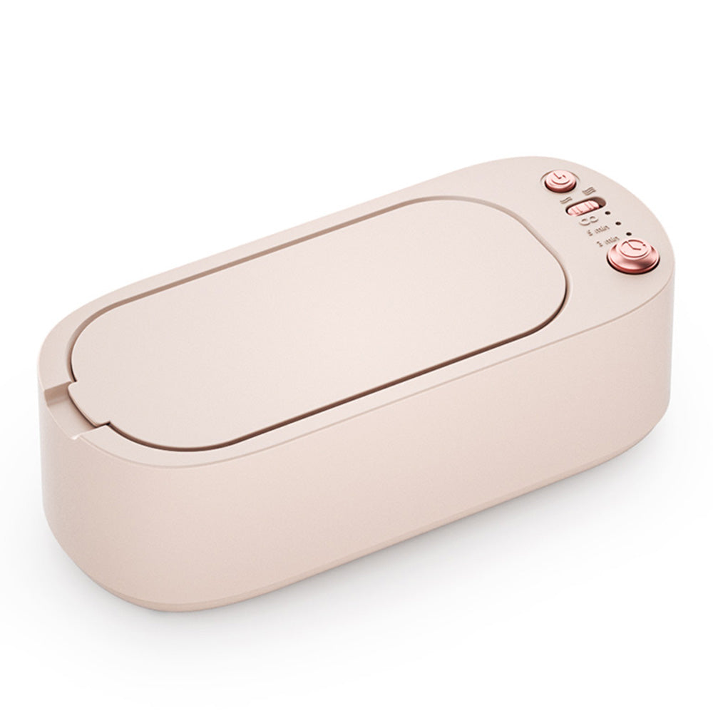 45KHz Ultrasonic Jewelry Cleaning Machine for Jewelry Eyeglasses Rings Pink