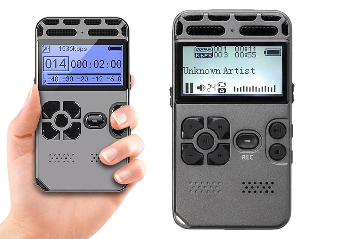 8G Rechargeable LCD Digital Audio Voice Recorder Dictaphone MP3 Player Expandable Up To 128G
