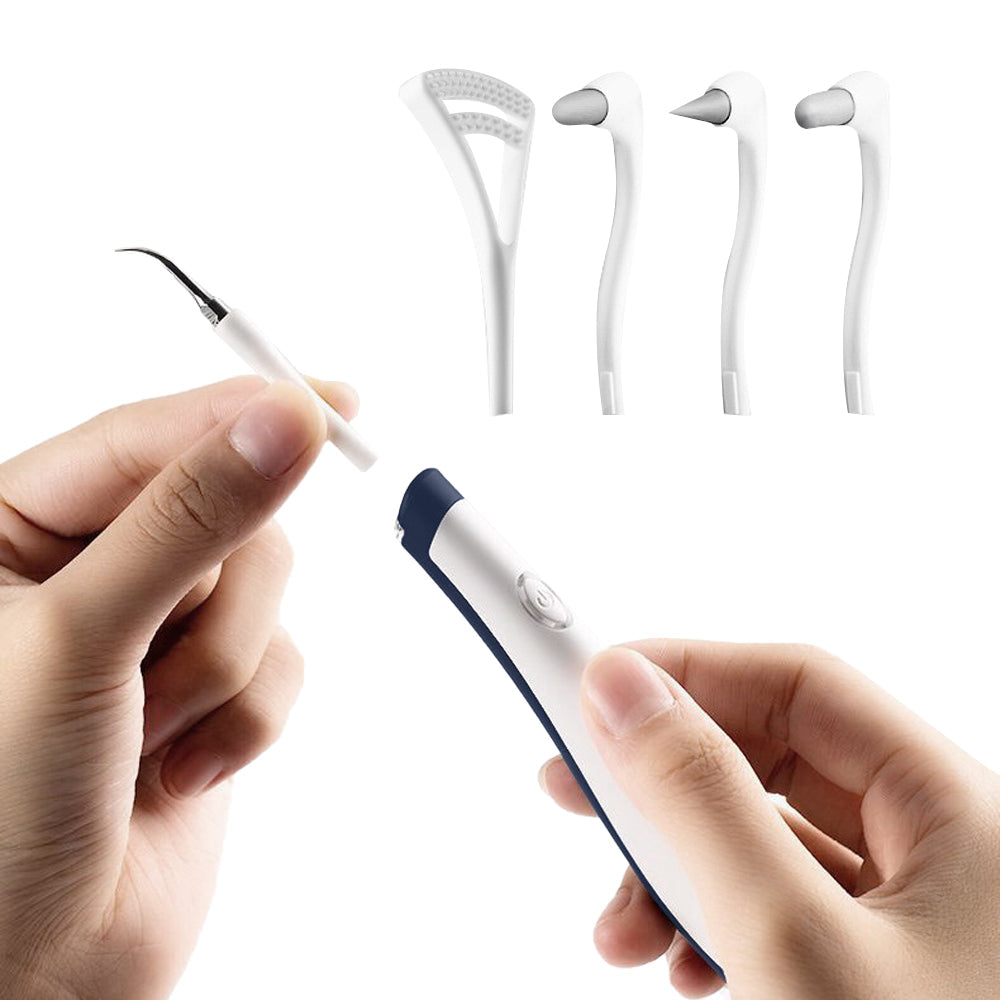 5 in1 Electric Ultrasonic Teeth Calculus Remover Teeth Cleaner Oral Care White