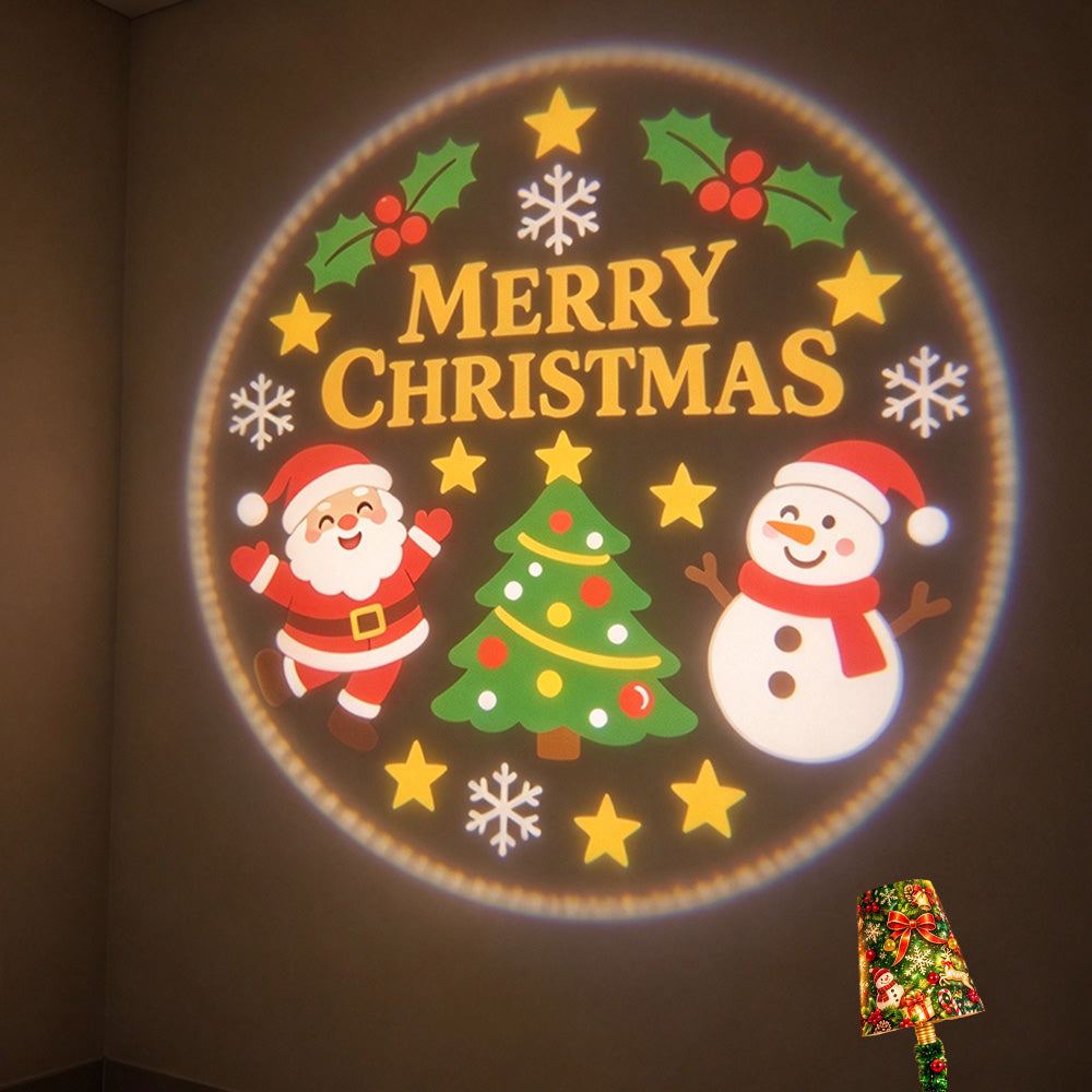 Christmas USB Projector Night Light with 6 Slide Patterns Adults Desktop Lamp