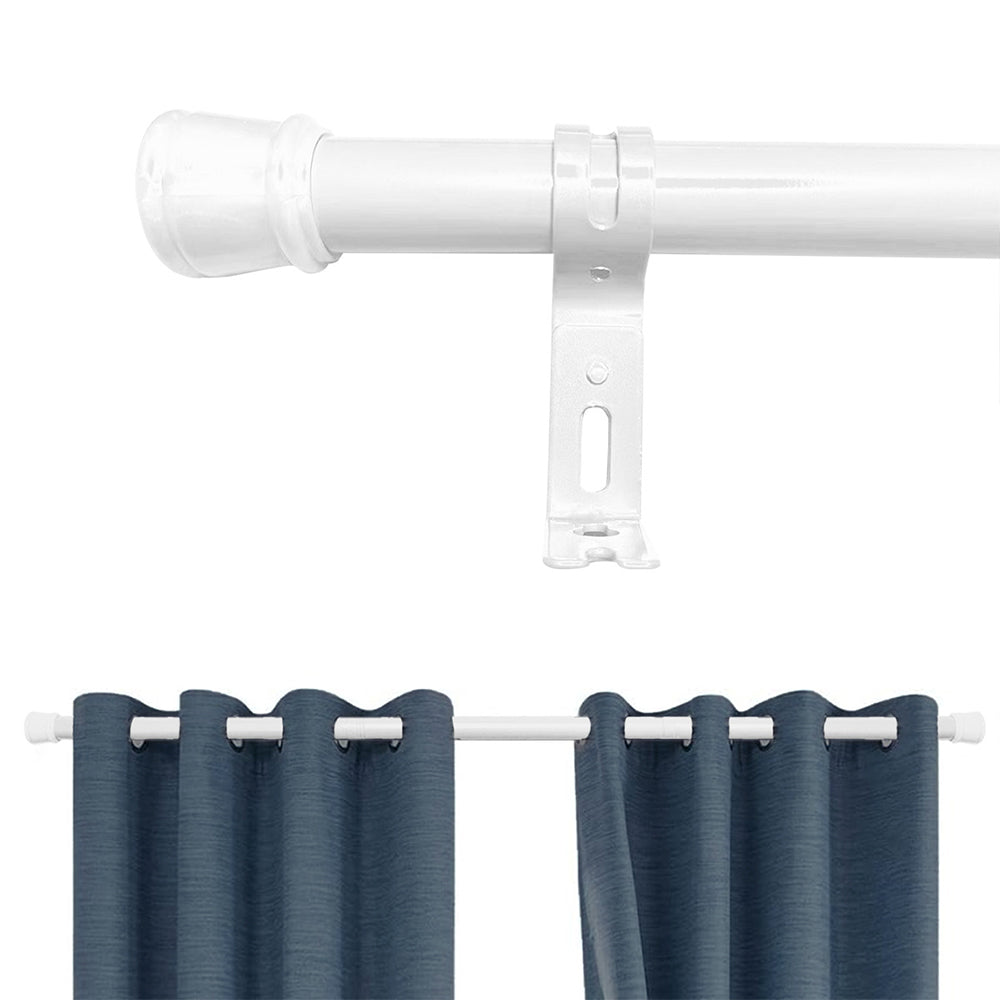Curtain Rods Set Metal Splicing Curtain Poles White